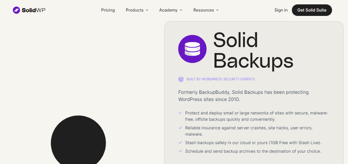 Solid Backups - 最佳迁移插件 f或 WordPress